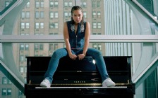 Alicia Keys on a Piano