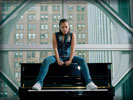 Alicia Keys on a Piano