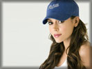 Alyssa Milano wearing Los Angeles Dodgers Baseball Cap