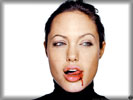 Angelina Jolie with Bleeding Lips