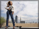 Christina Milian Standing in Jeans, Feet, Toes