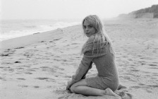 Lindsay Lohan at the Beach, Black & White