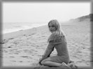 Lindsay Lohan at the Beach, Black & White