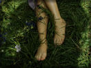 Scarlett Johansson, Feet, Toes, Grass
