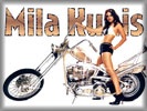 Mila Kunis with a Motorbike