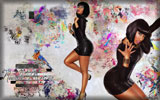 Nicki Minaj in a Black Dress