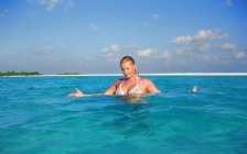 Anastasia Volochkova in Bikini in the Water