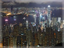 Hong Kong Panorama, Night Skyline, Skyscrapers