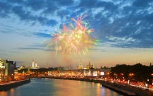 Moscow Panorama, Fireworks, River