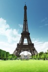 Eiffel Tower, Paris, Green Grass, Sky