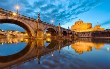 Ponte Sant’Angelo, St. Angelo Bridge, Tiber River, Rome, Italy
