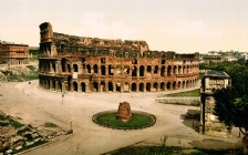 The Colosseum, Meta Sudans Fountain, Rome, Italy