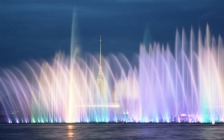 Saint-Petersburg, The Peter and Paul Fortress through the Fountain
