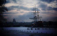 Saint-Petersburg, Ship, Winter