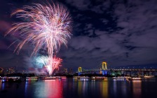 Rainbow Bridge, Minato, Tokyo, Fireworks
