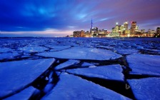 Toronto Skyline, Ice, Lake