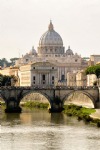 St. Peter's Basilica from the River Tiber, Vatican