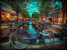 Canal in Amsterdam, Bicycle