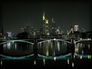 Ignatz Bubis Bridge over River Main, Frankfurt