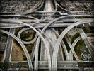 Aerial View of Hub of the Freeway System in Downtown Los Angeles