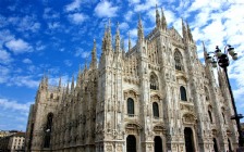 Duomo di Milano, Milan Cathedral, Blue Sky, Milan
