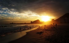 Copacabana Beach, Rio de Janeiro, Sunset