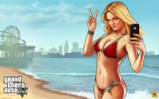 Grand Theft Auto V: Beach Girl in Bikini
