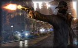 Watch Dogs: Aiden Pearce shooting with a Gun