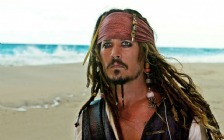Johnny Depp in the movie "Pirates of the Caribbean"