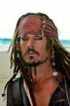 Johnny Depp in the movie "Pirates of the Caribbean"