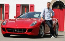Michael Schumacher with a Ferrari