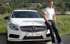 Michael Schumacher with a Mercedes-Benz
