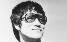 Bruce Lee wearing sunglasses, Face, Black & White