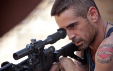 Colin Farrell with a Sniper Rifle in the movie "Dead Man Down"
