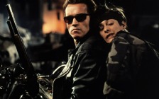 Arnold Schwarzenegger in the movie "Terminator 2: Judgment Day"