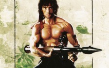 Sylvester Stallone in the movie "First Blood" as John Rambo