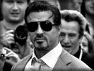 Sylvester Stallone in a Suit wearing Sunglasses, Black & White