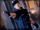 Sylvester Stallone in the movie "Demolition Man"