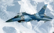 F-16 Jet Flying in Alaska