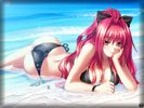 Anime, Bikini Girl on the Beach