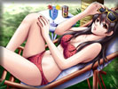 Anime, Girl Sunbathing in Bikini