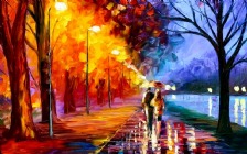 Couple Walking, Autumn