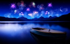 Boat, Fireworks