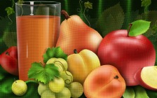 Art: Fruits, Glass Of Juice