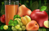 Art: Fruits, Glass Of Juice