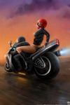 Girl on a Motorbike