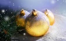 Gold Christmas Baubles