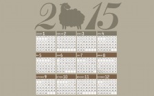2015 Calendar, Year of the Sheep