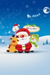 Merry Christmas, Snowman, Santa Claus