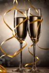 Two Glasses with Champagne, New Year
